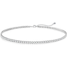 Tennishalskæde og armbåndssæt i sterlingsølv til kvinder