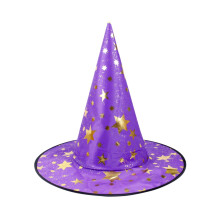 Pălărie de vrăjitoare pentru femei – Pălărie de petrecere de Halloween cu stea aurie