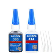 (380-1pc-414-1pc)LOOLIFL414-380 Juego de adhesivos multiusos de 20 g - Ideal para plástico, metal, c