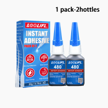 (Lao480-20ml-1pcs) 480 Adhesivo de cianoacrilato negro súper pegamento Adhesivo instantáneo Adhesivo