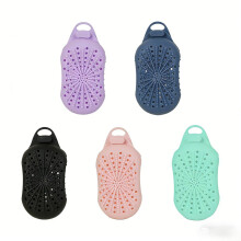 Pochon à savon exfoliant en silicone double face – Pochette porte-savon avec fonction nettoyante douce/en profondeur et séchage rapide, co