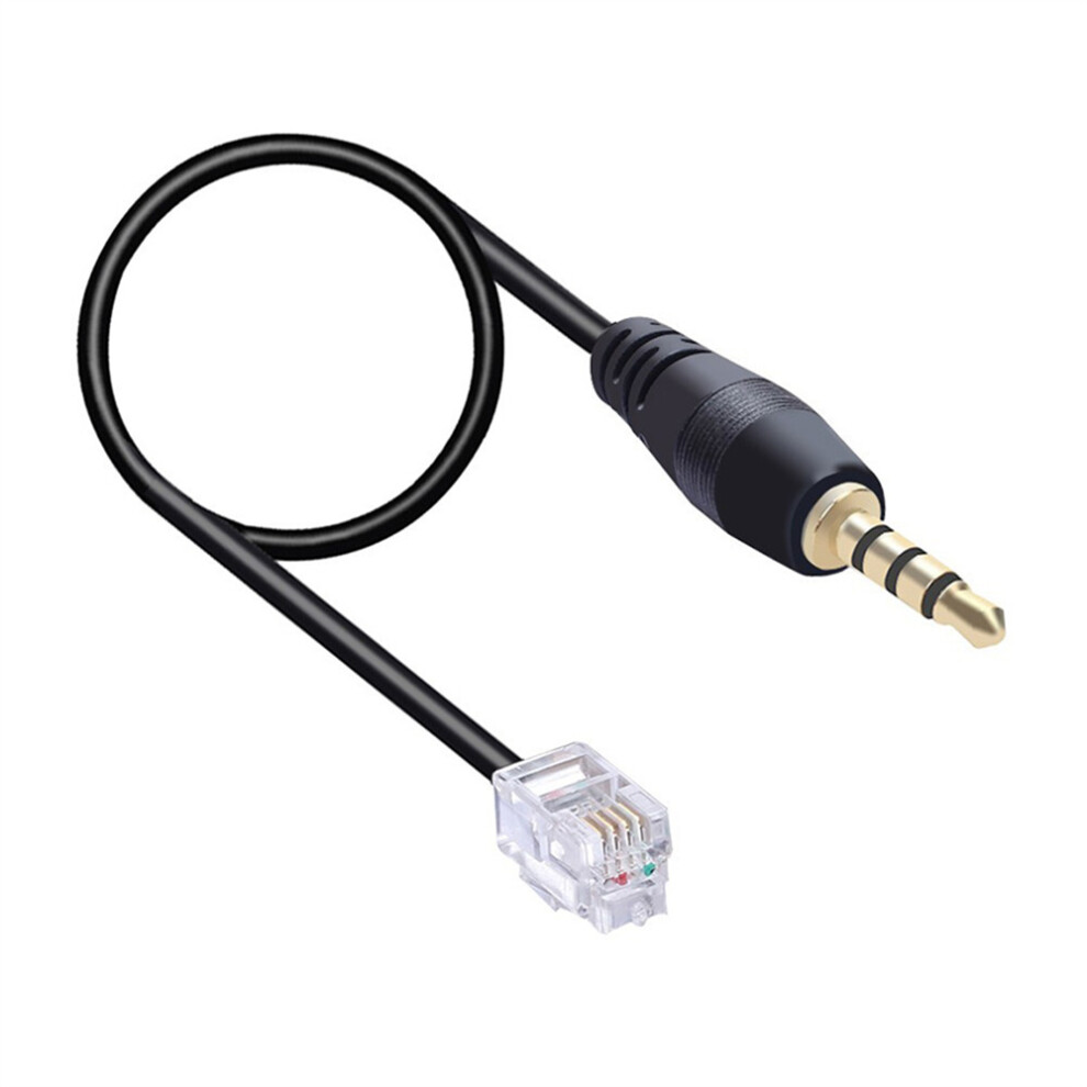 Rj9 4P4c To 3.5Mm Male Adapter Cable 0.8M For Telephone Headset 688249443354