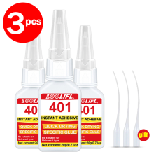 (B401-20g-3PC) Pegamento para zapatos - Profesional, transparente, impermeable y de secado rápido, a