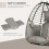 Single Rattan Hanging Egg Chair, with Seat Cushion 5