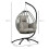 Single Rattan Hanging Egg Chair, with Seat Cushion 7