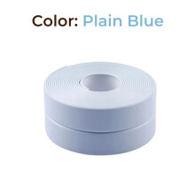 (azul, 3,2 m) Cintas de sellado para ducha, lavabo y bañera, tiras adhesivas de PVC, pegatinas imper
