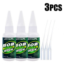 (F502-3Pcs-20Ml) 502 Adhesivo fuerte, pegamento instantáneo, adhesivo instantáneo de 3 segundos, peg