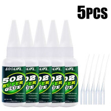 (F502-5Pcs-20Ml) Adhesivo fuerte 502, pegamento instantáneo, adhesivo instantáneo de 3 segundos, peg