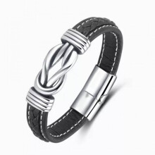 To My Son To My Grandson Bracelet,love You Forever Braided Leather Bracelet Men's Braided Leather Knot Bracelet ISV no word no card