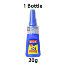 (Pegamento 401, 1 botella) Pegamento metálico de secado instantáneo, adhesivo impermeable para repar