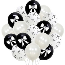 Svartvita rosettlatexballonger 36 st