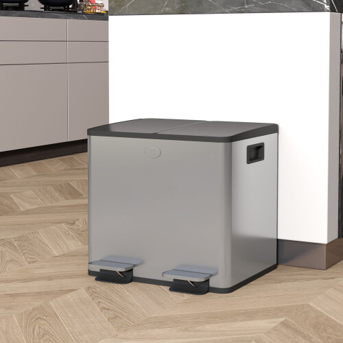 Homcom Cubo de Basura Gris 41.7 x 36.6 x 43.2 cm 1