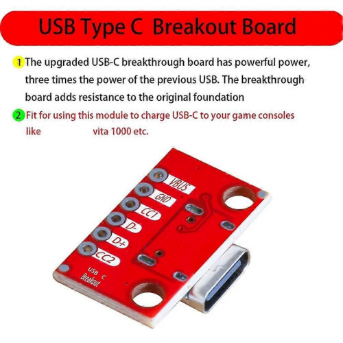 Stück/Lot USB Typ-C Breakout Board Seriell Basic Breakout Buchsenanschluss Typ PCB Konverterplatine 2