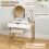 Homcom Tocador de Maquillaje Blanco 80 x 41.7 x 130 cm 6