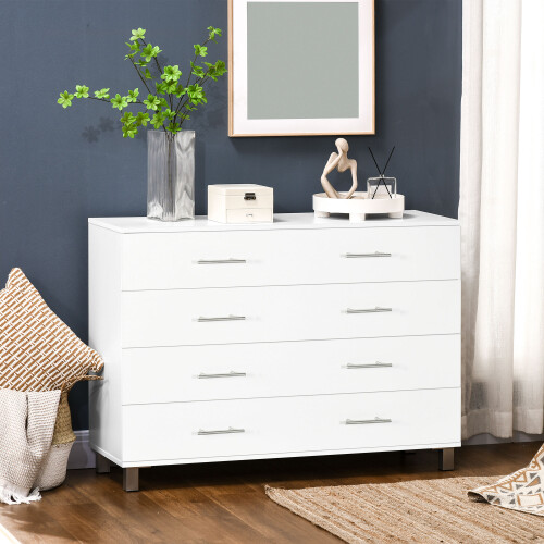 Homcom Cómoda con Cajone Blanco 112 x 38.2 x 81 cm 1