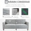 Homcom Sofá Cama Gris 189 x 80.5 x 78.5 cm 6