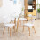 Homcom Sillas de Comedor Blanco 43 x 52.5 x 83 cm 2