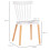 Homcom Sillas de Comedor Blanco 43 x 52.5 x 83 cm 3