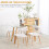 Homcom Sillas de Comedor Blanco 43 x 52.5 x 83 cm 4