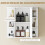 Homcom Armario de Espejo Blanco 66 x 17 x 63 cm 4
