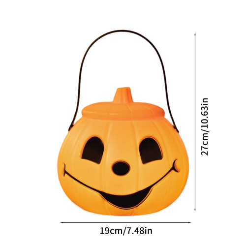 Găleată de Halloween cu dovleac luminos 2