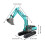 Escavatore giocattolo in metallo pressofuso per bambini – Crawler Engineering 2
