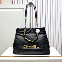 Chanel Puffer Tote Logo Chain Bag