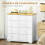 Homcom Cómoda con Cajone Blanco 70 x 37 x 75 cm 6