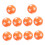 10-pack plastfotbollar 3,2 cm orange 4