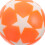 10-pack plastfotbollar 3,2 cm orange 5