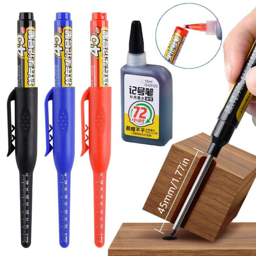 45mm Long Tip Marker With 15ml Refill Inks For Marking On-Black 2