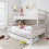 Noa and Nani Hanna Triple Bunk Bed with Flo Pull Out Trundle in White 1