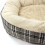 Small Dog Bed Orthopaedic Fleece Lining Jute Plaid 5