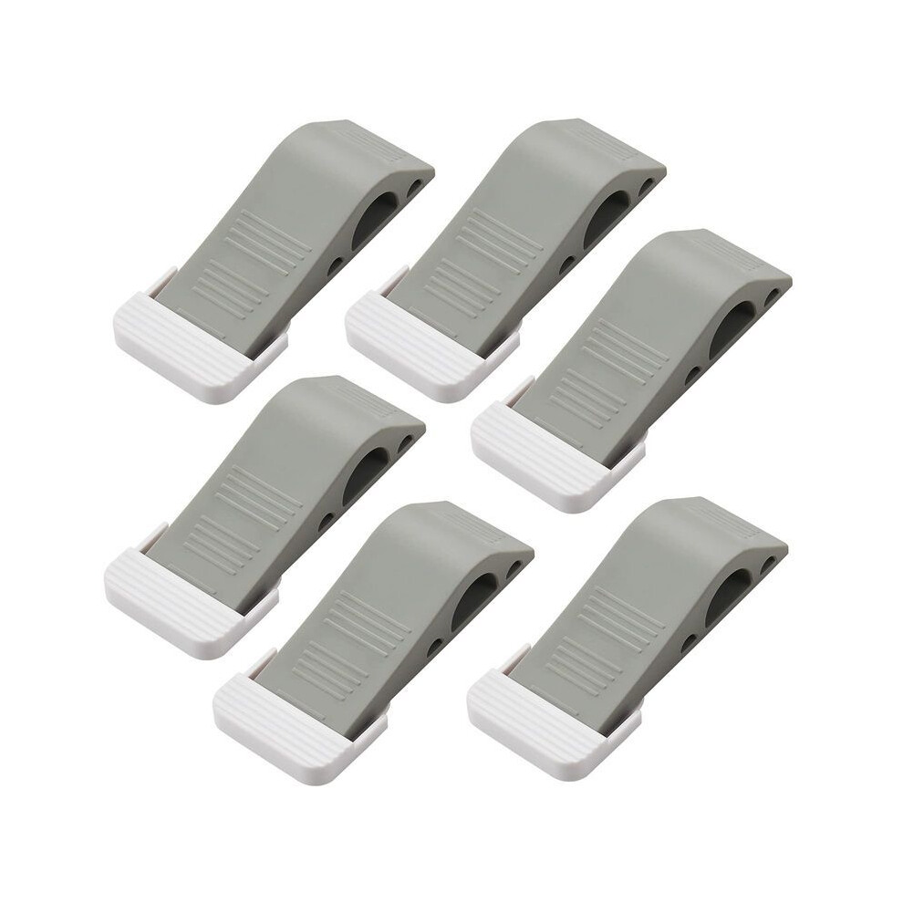 Door Stopper Rubber Door Stop, Door Wedge Stopper Floor Works on Multi Floor Surfaces(6 Pcs Gr ALZ
