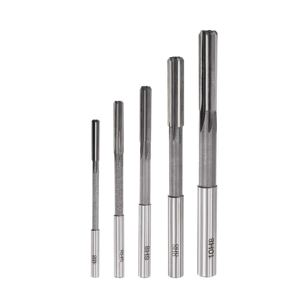 Chucking Reamer 9mm, H7 HSS Lathe Machine Reamer 6 Straight Flutes,5 QPS