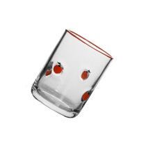 Easy Cleaning Glass Cup With Smooth Finishes-persimmon