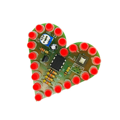 Educational Heart Light Board Analog-White hair red light