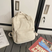 Kleiner Damen-Rucksack aus Cord im Vintage-Stil, Mini-Rucksack, modischer Freizeitrucksack, ästhetische Handtasche, grüner Rucksack
