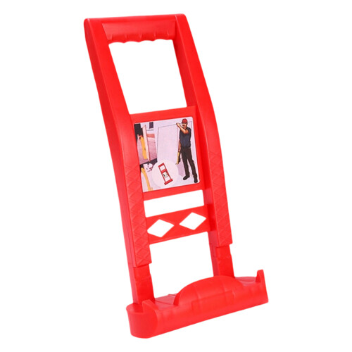 Labor Saving Plastic Panel Carriers Ergonomic Curved Handle-Red