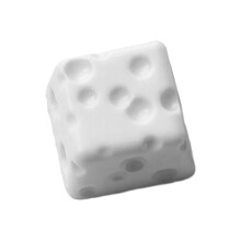 Handmade Cheese Themed Resin Keycap for Crossed Stem-White