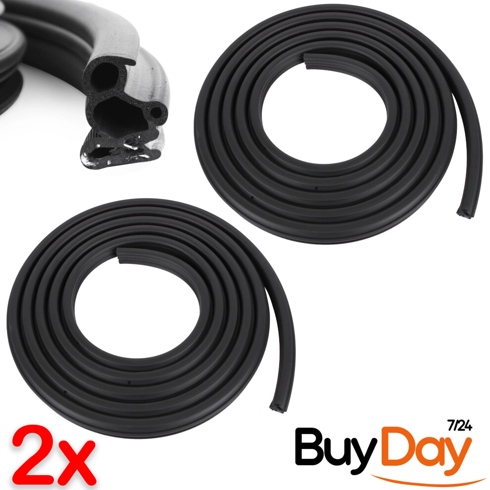 2 Pieces Front Door Weatherstrip Rubber Seal R/L Compatible With Sprinter Mk1 Vw Lt Mk2 (1996-2006) 769152632032