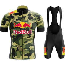 Uniforme de ciclismo R-e-d B-u-l-l Camiseta para hombre Conjunto profesional Ropa Tric_Beige_Talla a