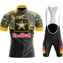 Conjunto de ropa de ciclismo: camiseta R-e-d B-u-l-l para hombre, camiseta profesional Tric_Red_Asia
