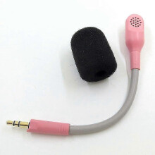 Afneembare microfoon compatibel met Razer Barracuda X met schuimrubberen kap en ruisonderdrukking.