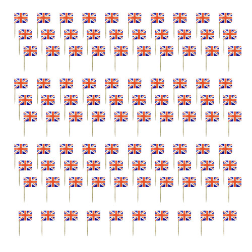 100Pcs Colorful National Flag Cake Decorations Cake Picks-UK
