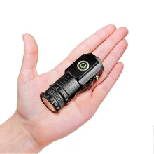Linterna LED mini potente, superbrillante, de aluminio, recargable, resistente al agua, para senderismo y camping, con imán.