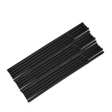 400 pajitas flexibles negras desechables para bebidas, ideales para bodas y fiestas.