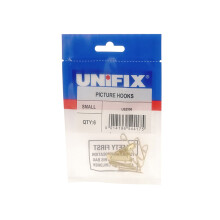 Unifix Picture Hooks Small - Bag of 6 - UB9TQPICHK/010 - Box of 30