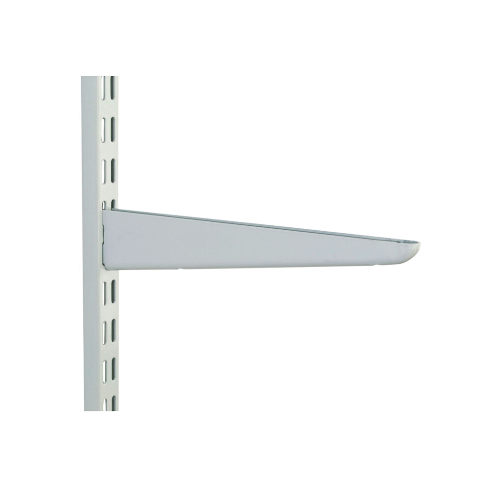 ProSolve Twin Slot Shelving Bracket 470mm x 75mm in White for Adjustable Wall Mounted Storage Systems - Image 3