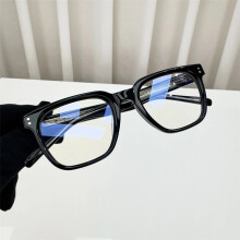 (Schwarz) GM KARL Brille 49mm, Klarlinse Quadratbrille, Schwarzes Gestell, Gentle Monster Stil Dekorationsbrille, Farbwahl möglich
